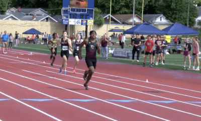 WVU Football commit Keyshawn Robinson at West Virginia state track meet